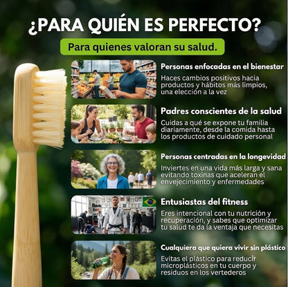 Cepillo de dientes ecológico PRIMAL (paquete de 4)