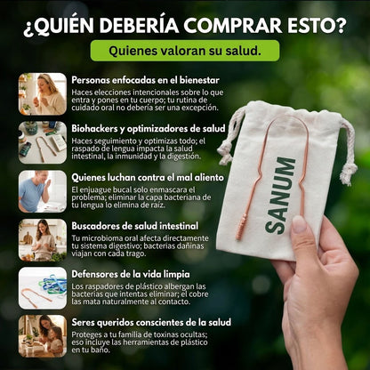 SANUM - Rascador de lengua de cobre