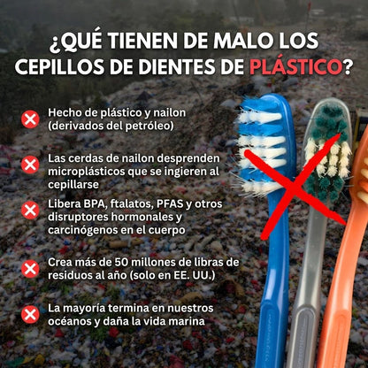Cepillo de dientes ecológico PRIMAL (paquete de 4)